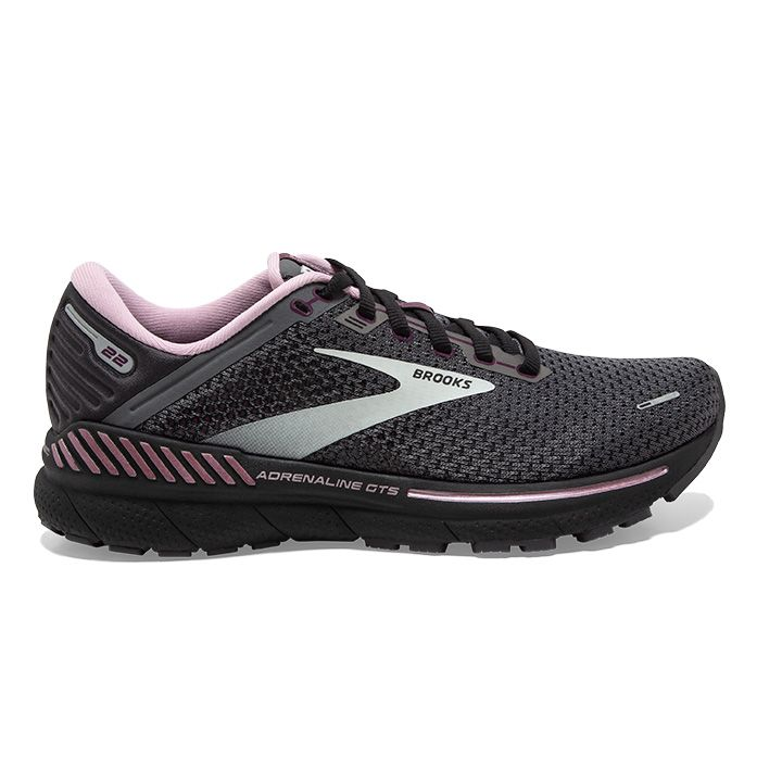 BROOKS Womens Adrenaline GTS 22 Knit - D Wide Pearl/Black
