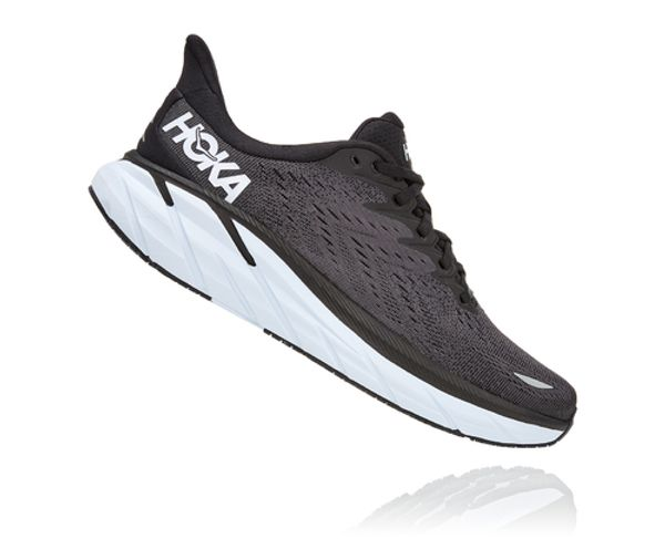 Hoka One One Mens Clifton 8 Black/White